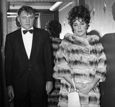 Richard Burton and Elizabeth Taylor during the filming of 'Where Eagles Dare', 1968