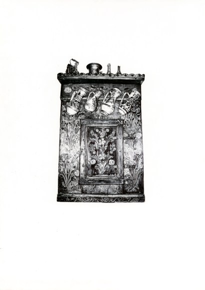 "The Cupboard", black Biro drawing, 2009 by Jane Lee McCracken http://www.janeleemccracken.co.uk/photo_4657731.html