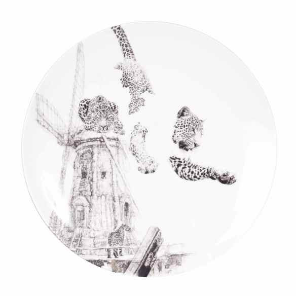 'Our Forefathers', Amur Leopard luxury fine China plate by Jane Lee McCracken