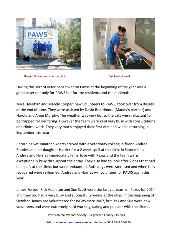 Page 2 Credit: Paxos Animal Welfare Society – Registered Charity 1155941